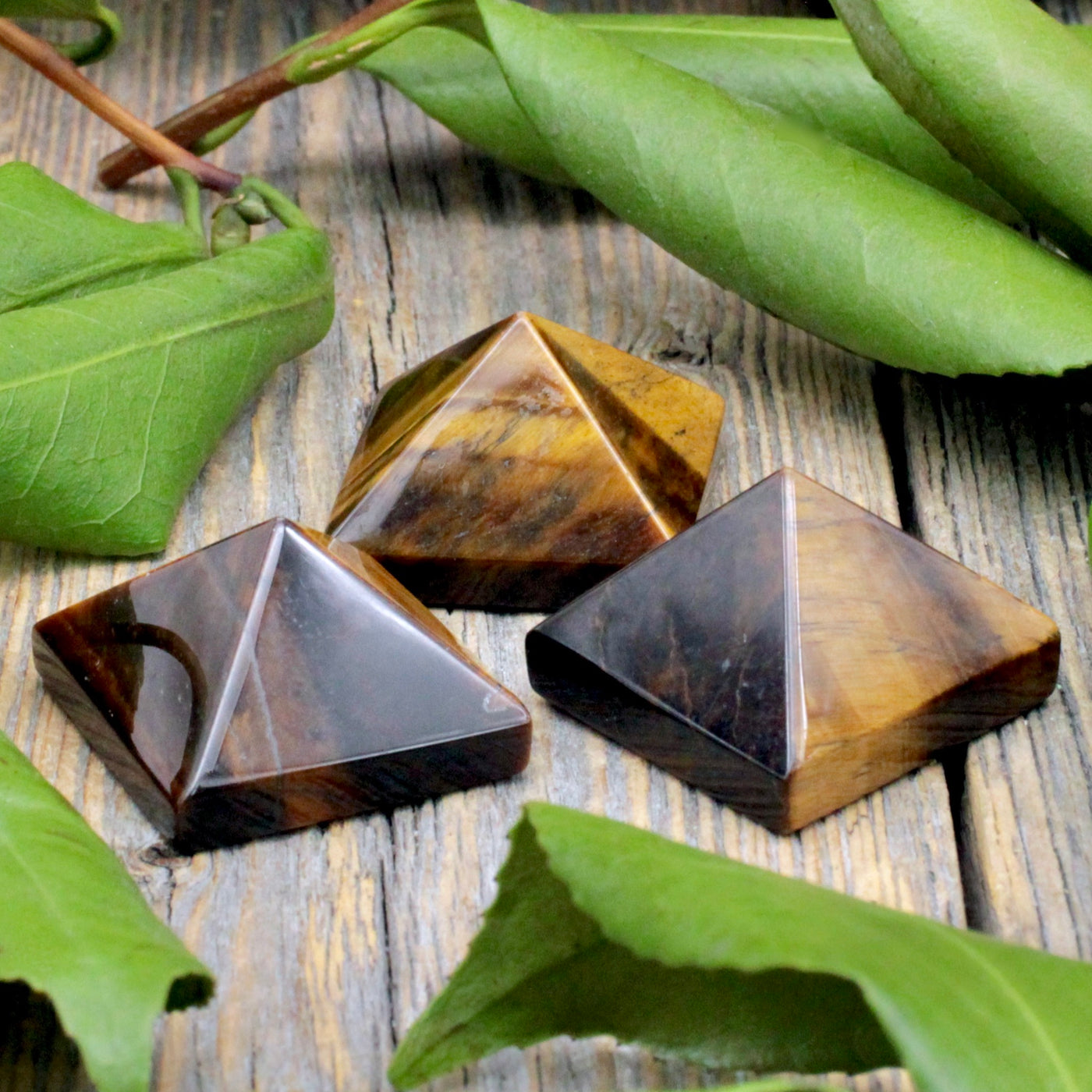 Tiger's Eye Pyramid