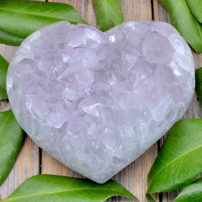 Amethyst Druzy Heart