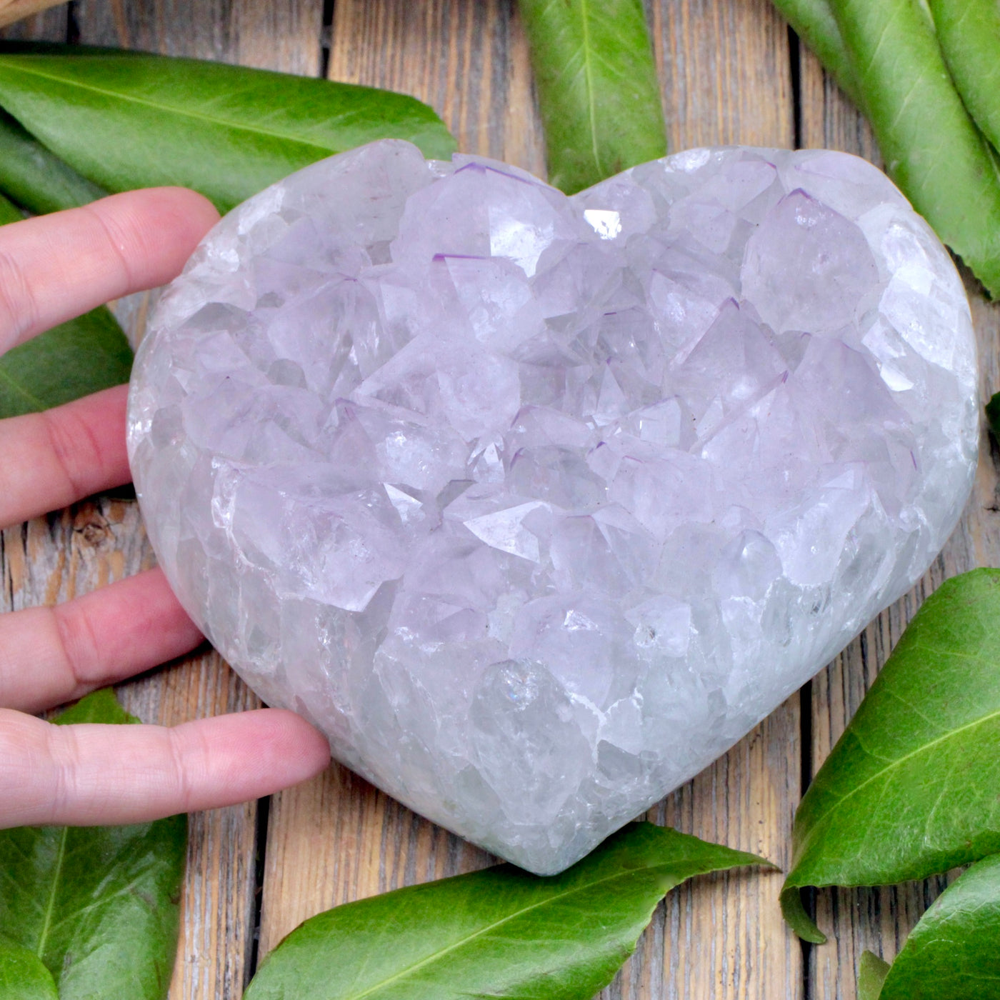 Amethyst Druzy Heart