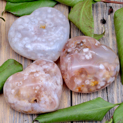 Flower Agate Heart