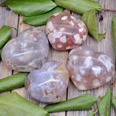 Flower Agate Heart