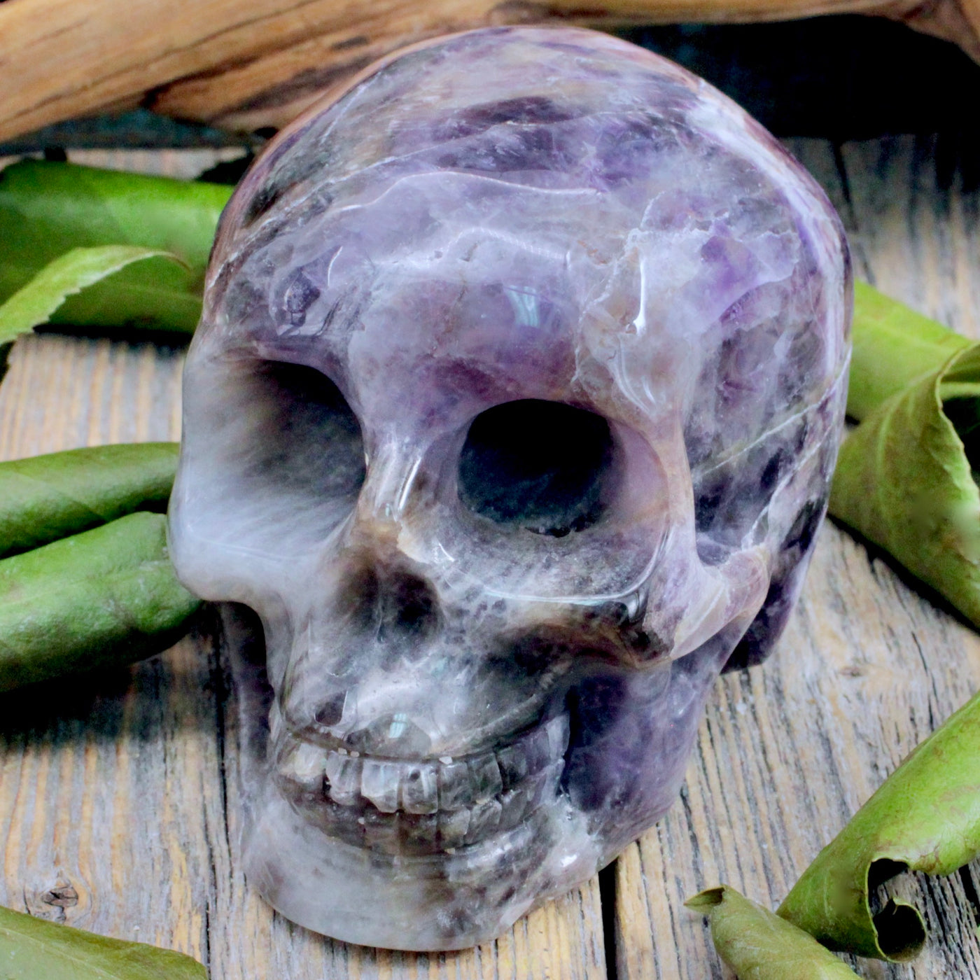 Chevron Amethyst Skull