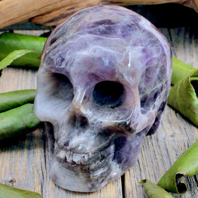 Chevron Amethyst Skull