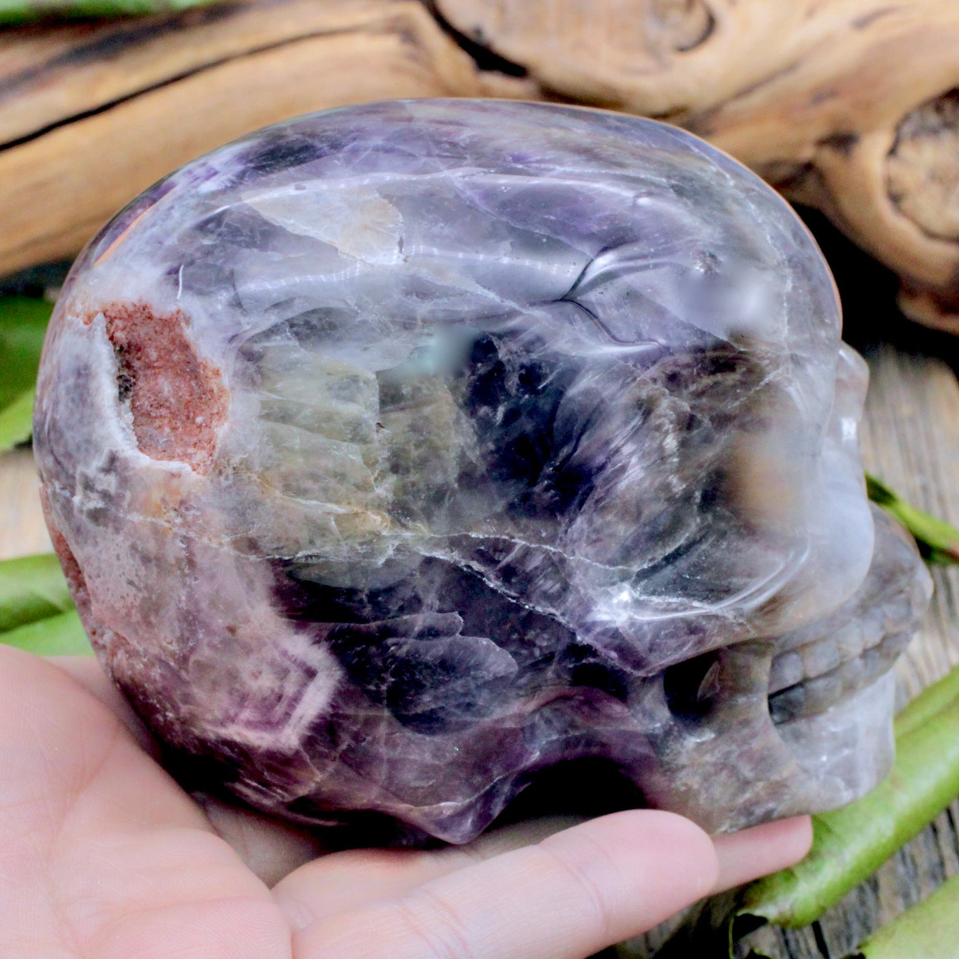 Chevron Amethyst Skull