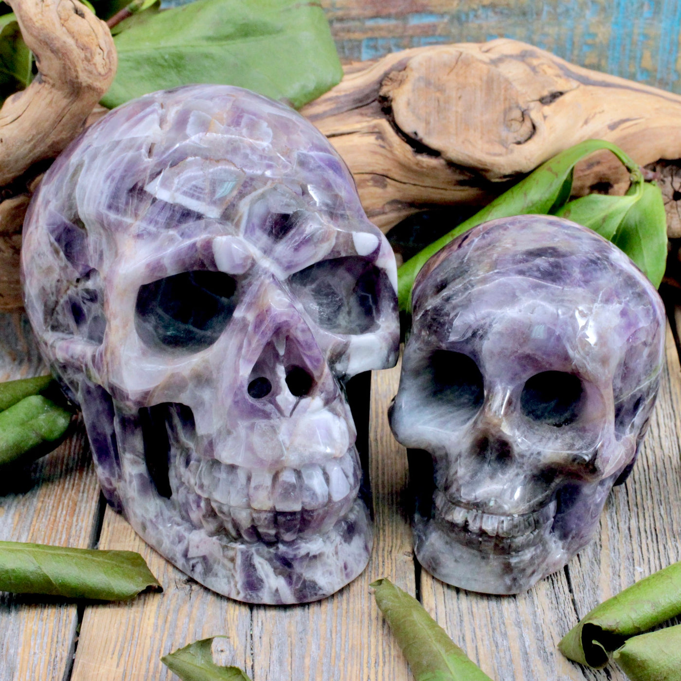 Chevron Amethyst Skull