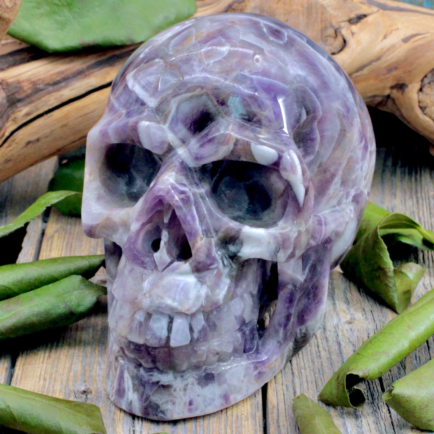 Chevron Amethyst Skull