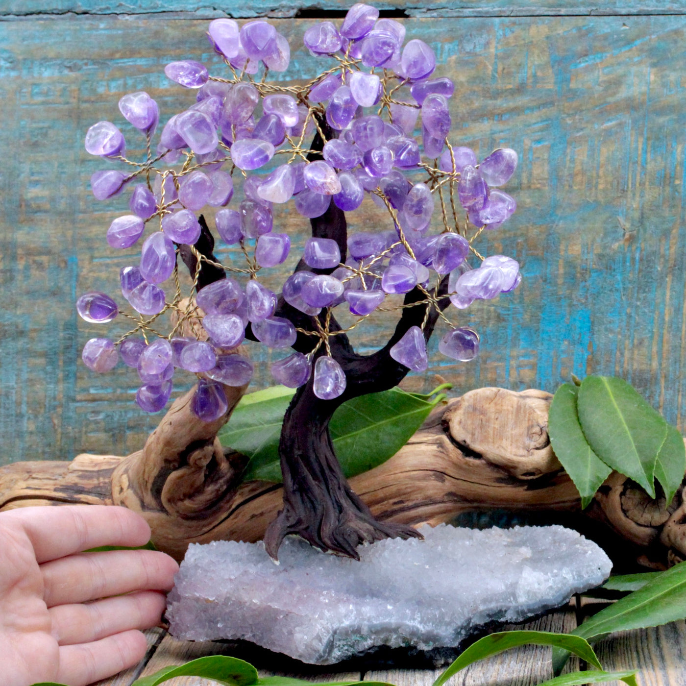 Amethyst Crystal Tree with Amethyst Cluster Base