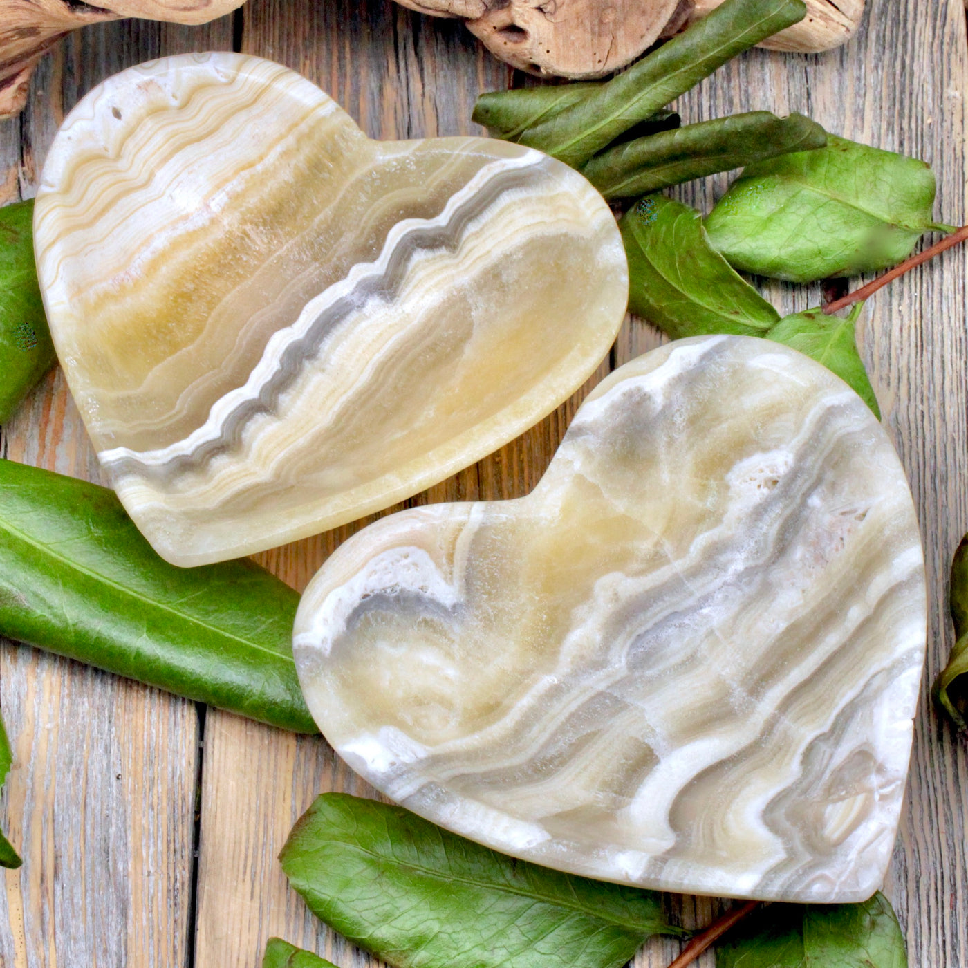 Zebra Calcite Heart Bowl