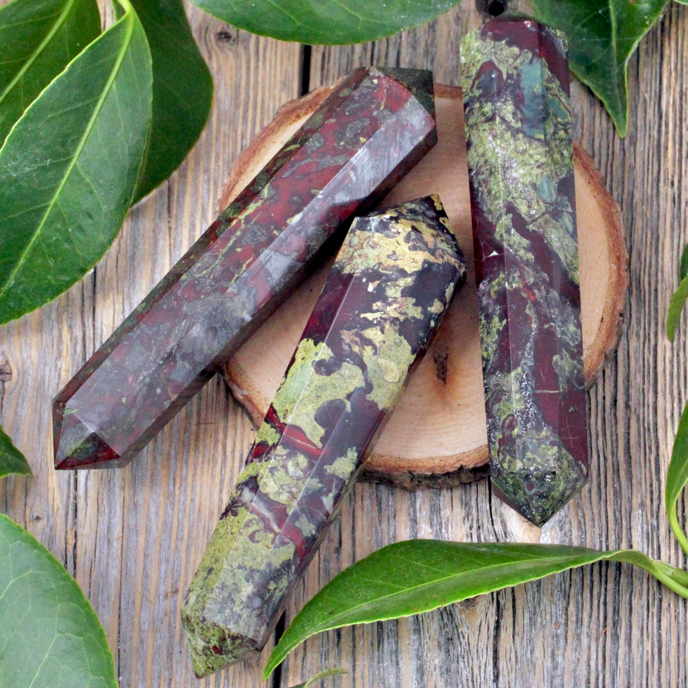 Dragon's Blood Jasper Double Terminated Wand