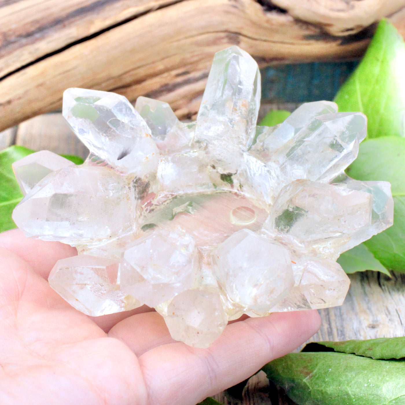 Quartz Cluster Candle Holder - Small