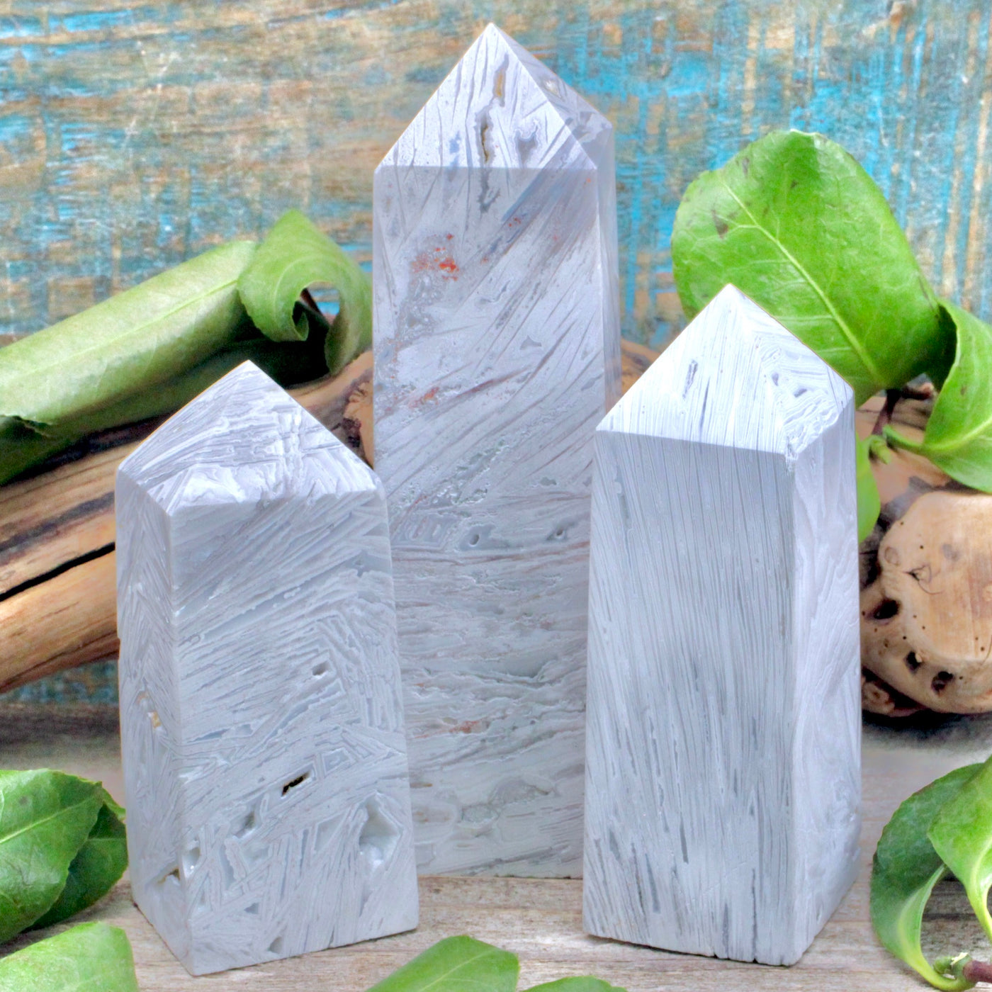 Snow Agate Obelisk