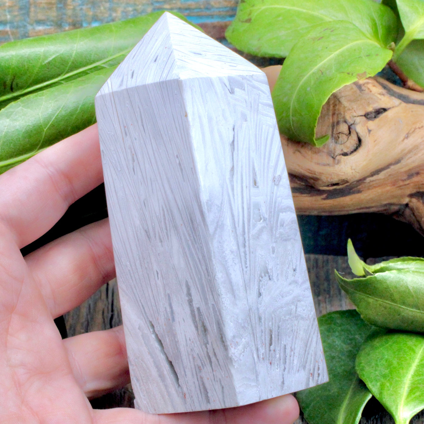 Snow Agate Obelisk