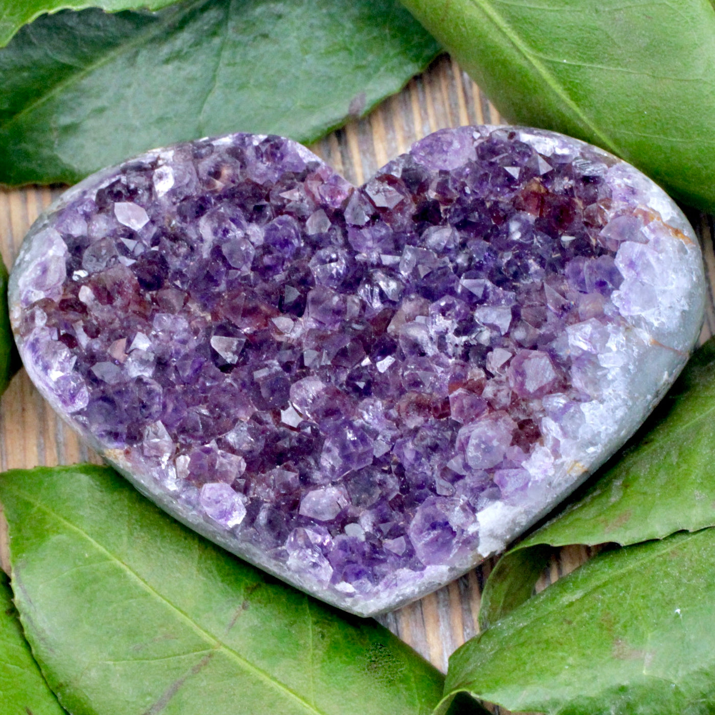 Amethyst Druzy Heart