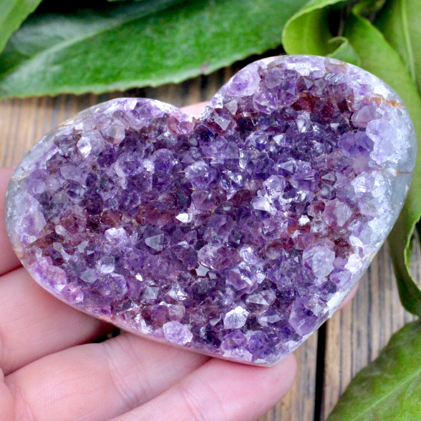 Amethyst Druzy Heart