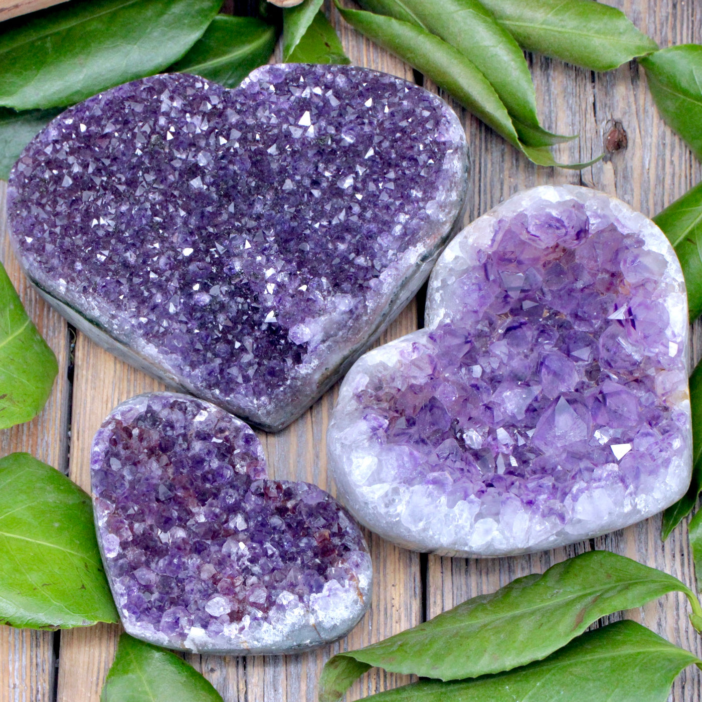 Amethyst Druzy Heart