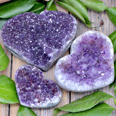 Amethyst Druzy Heart