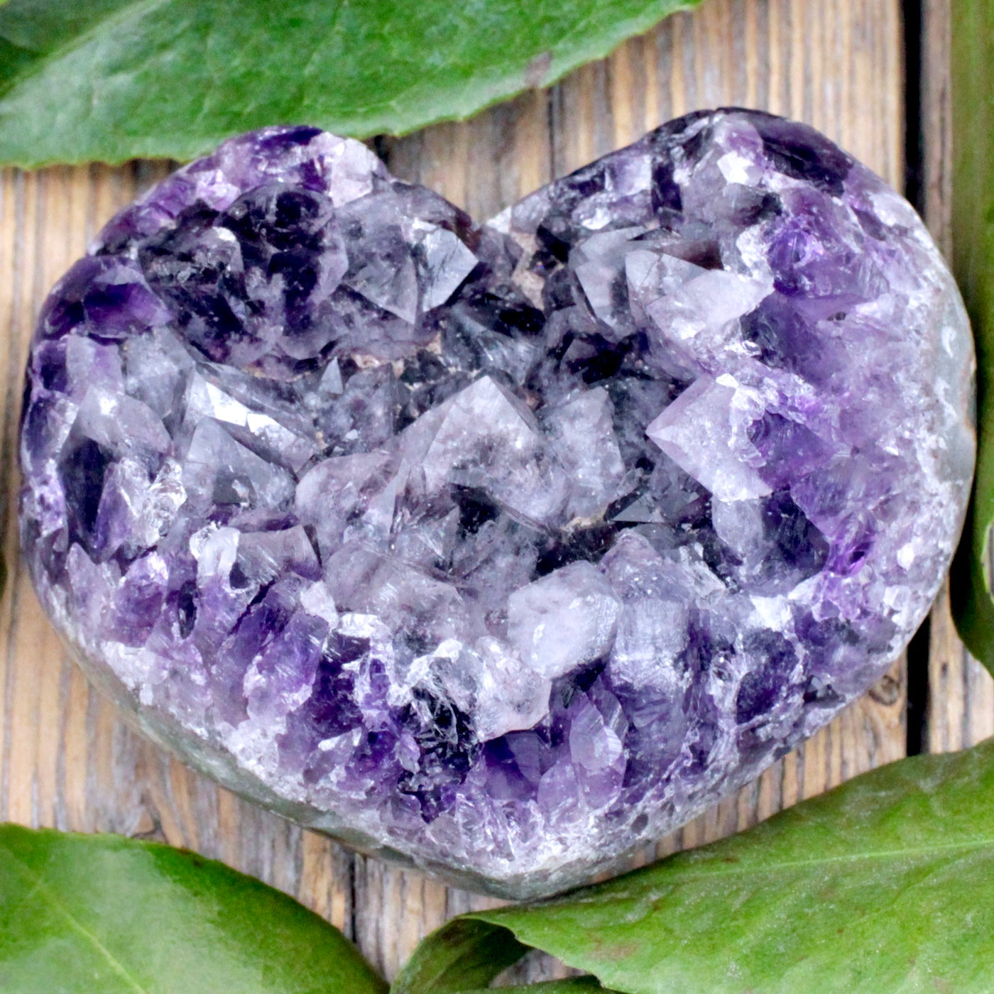 Amethyst Druzy Heart