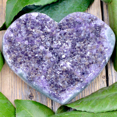 Amethyst Druzy Heart