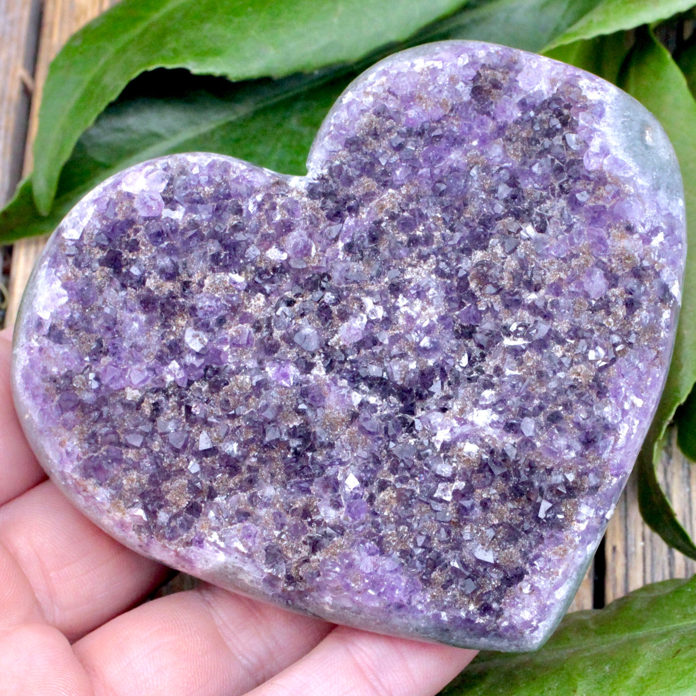 Amethyst Druzy Heart