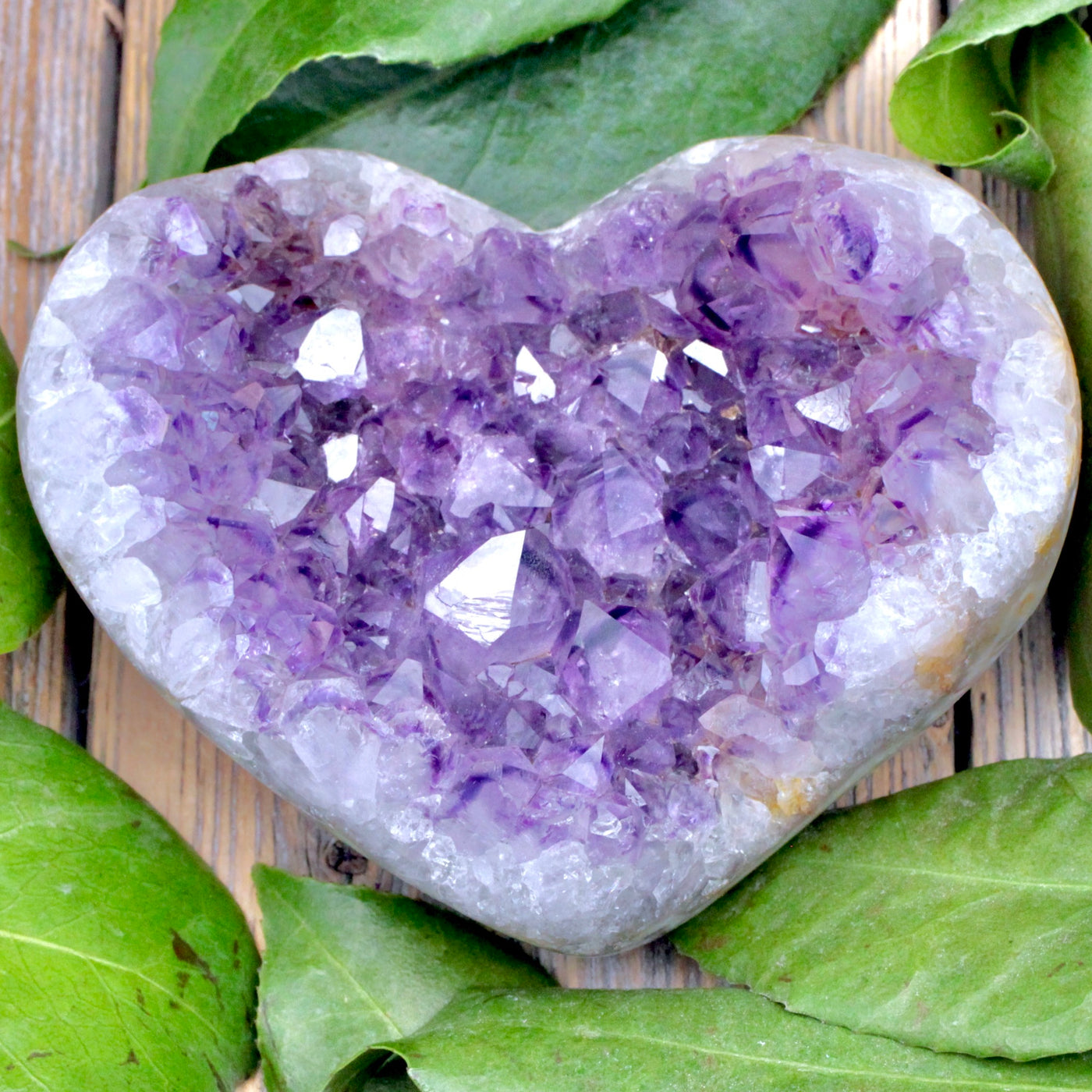 Amethyst Druzy Heart