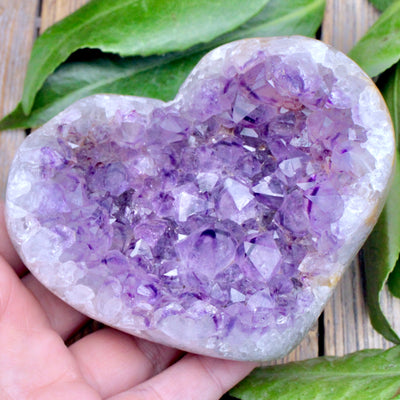 Amethyst Druzy Heart