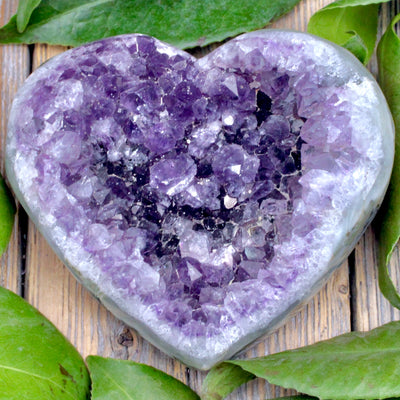 Amethyst Druzy Heart