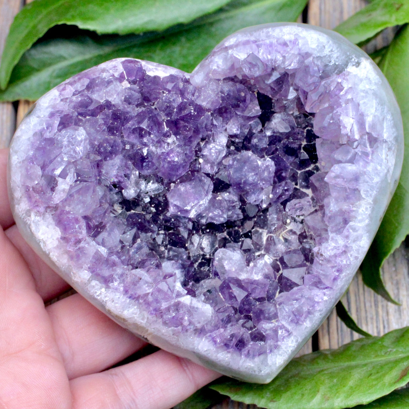 Amethyst Druzy Heart