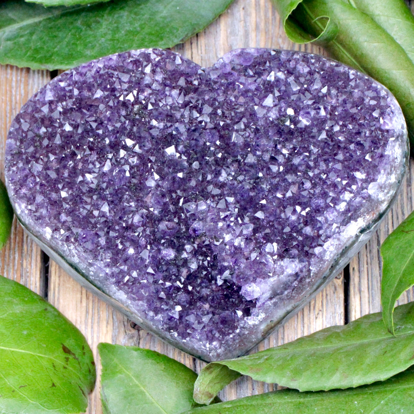 Amethyst Druzy Heart