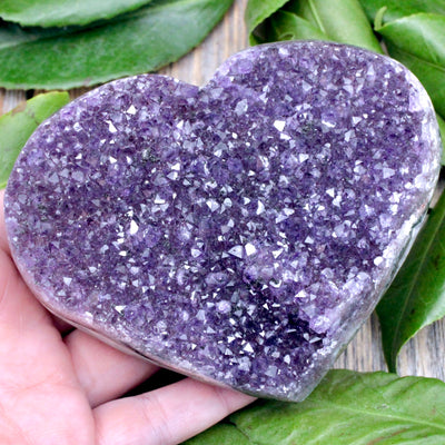 Amethyst Druzy Heart