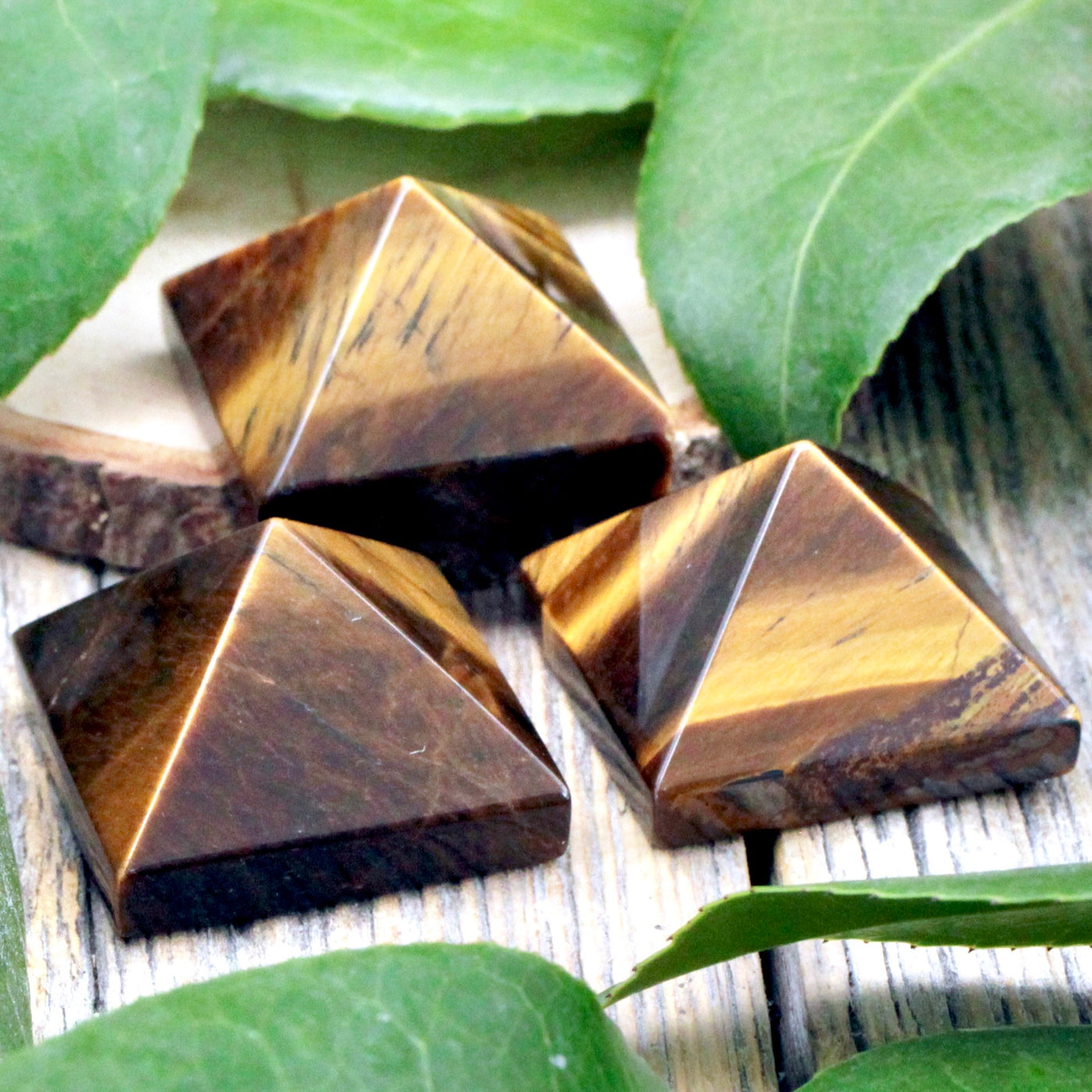 Tiger's Eye Pyramid