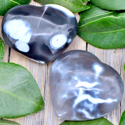 Orca Agate Heart