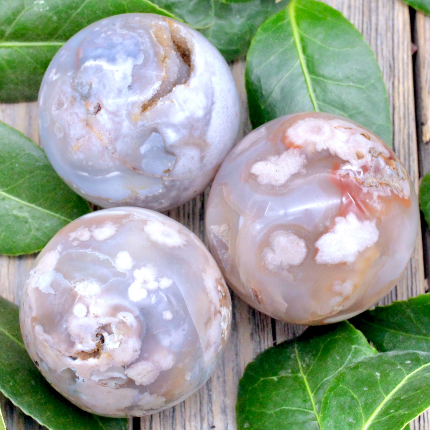 Flower Agate Sphere