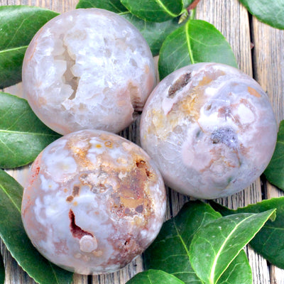 Flower Agate Sphere