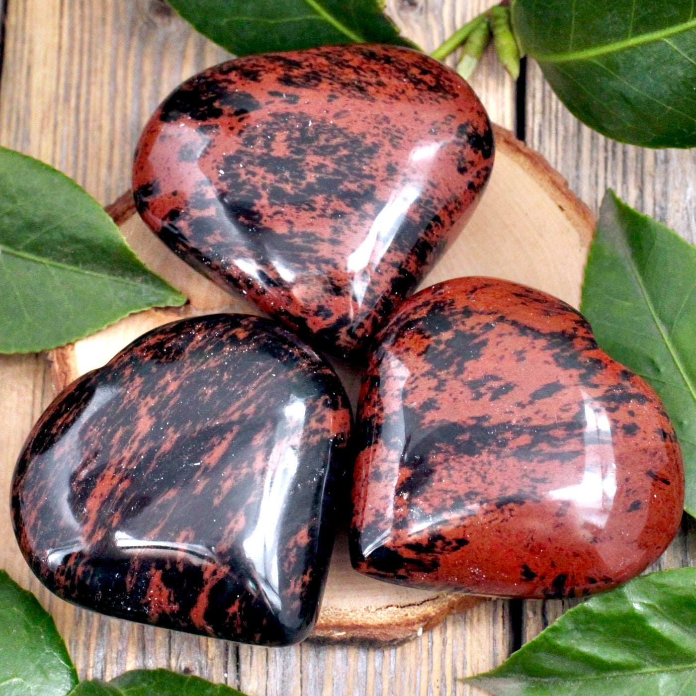 Mahogany Obsidian Heart