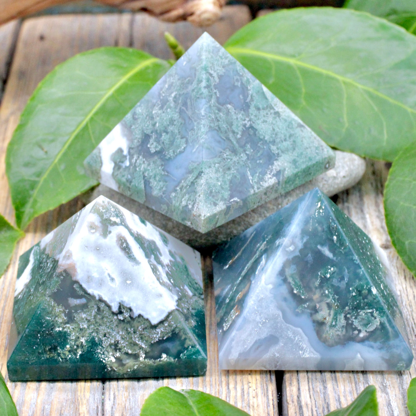 Moss Agate Pyramid