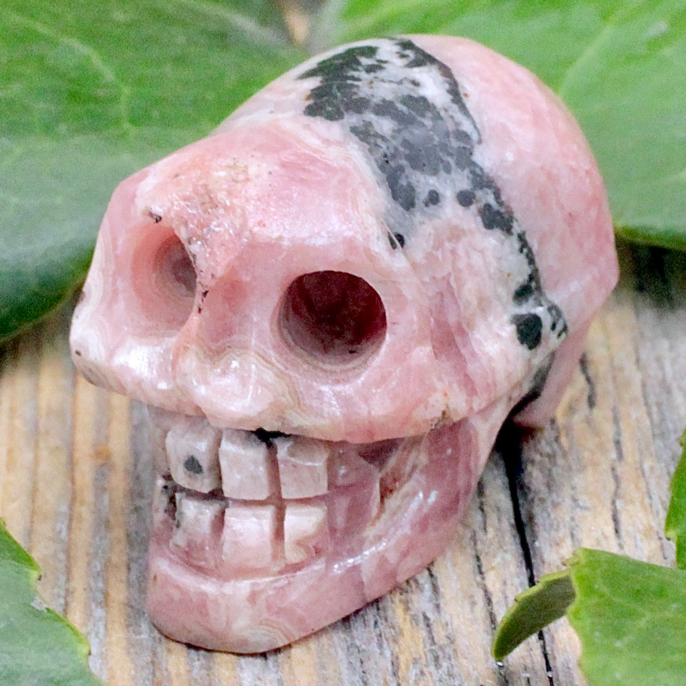 Rhodochrosite Skull