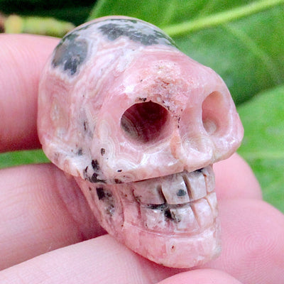 Rhodochrosite Skull