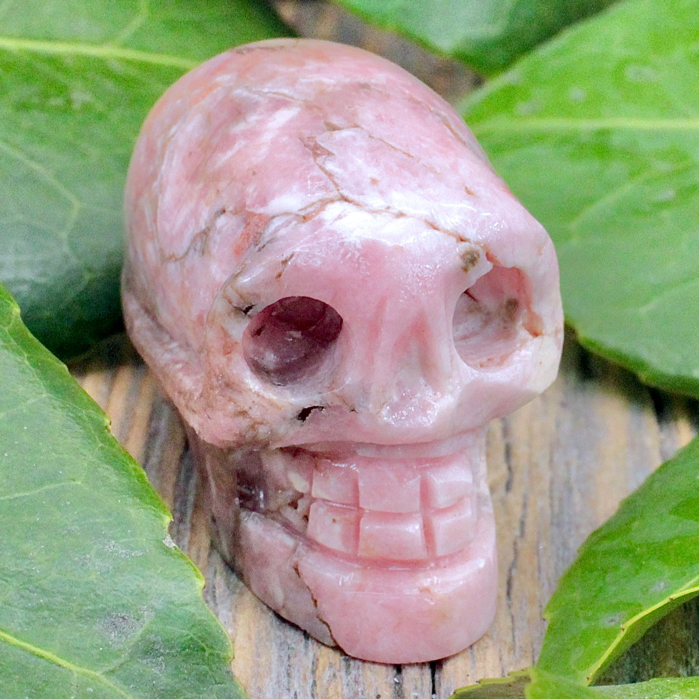 Rhodochrosite Skull