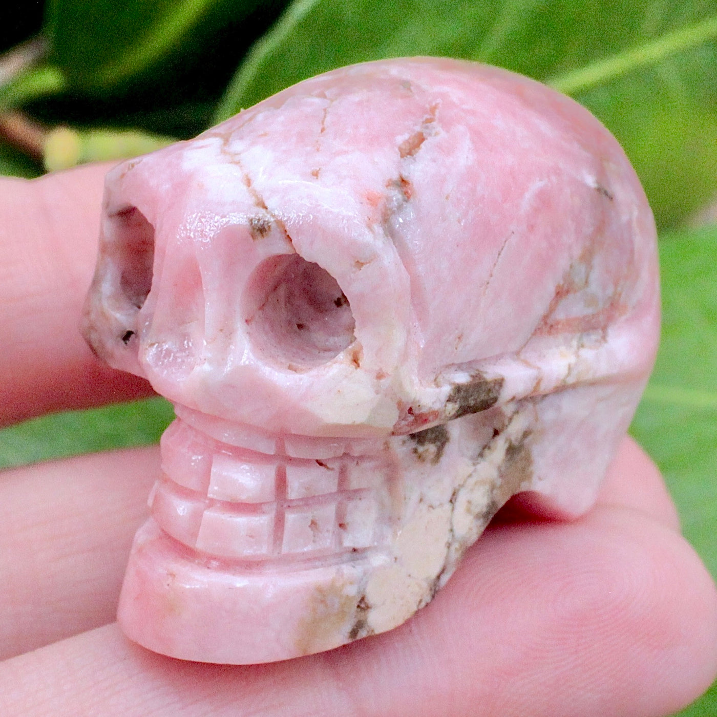 Rhodochrosite Skull