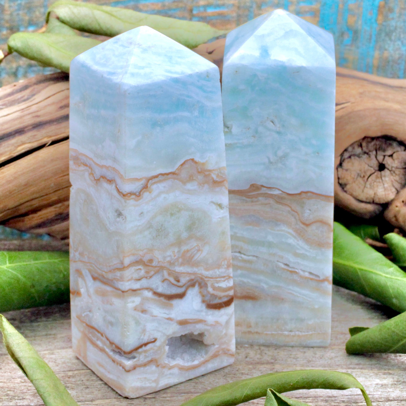 Caribbean Calcite Obelisk -Large