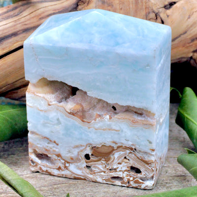 Caribbean Calcite Obelisk -Large