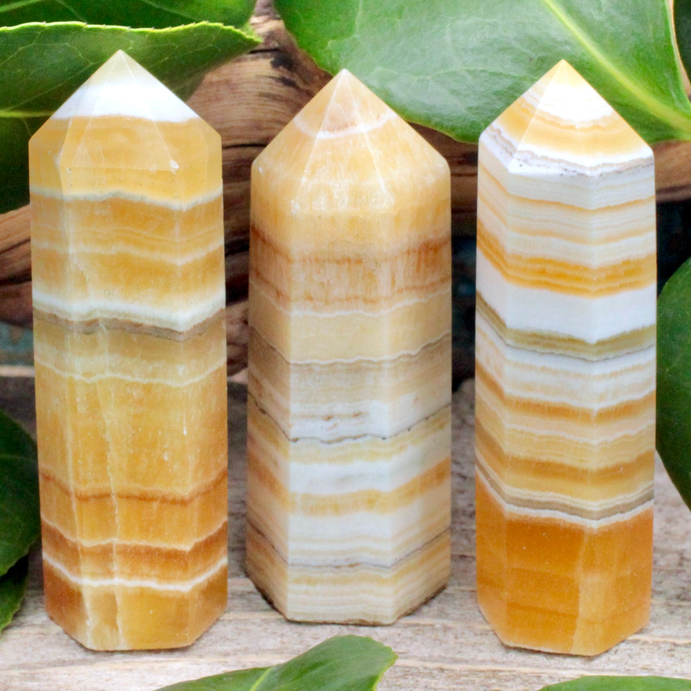 Orange Banded Calcite Tower