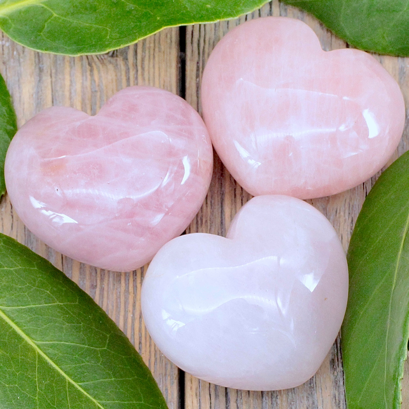 Rose Quartz Puffy Heart