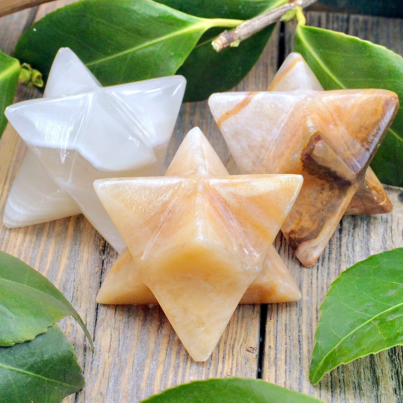 Honey Calcite Merkaba