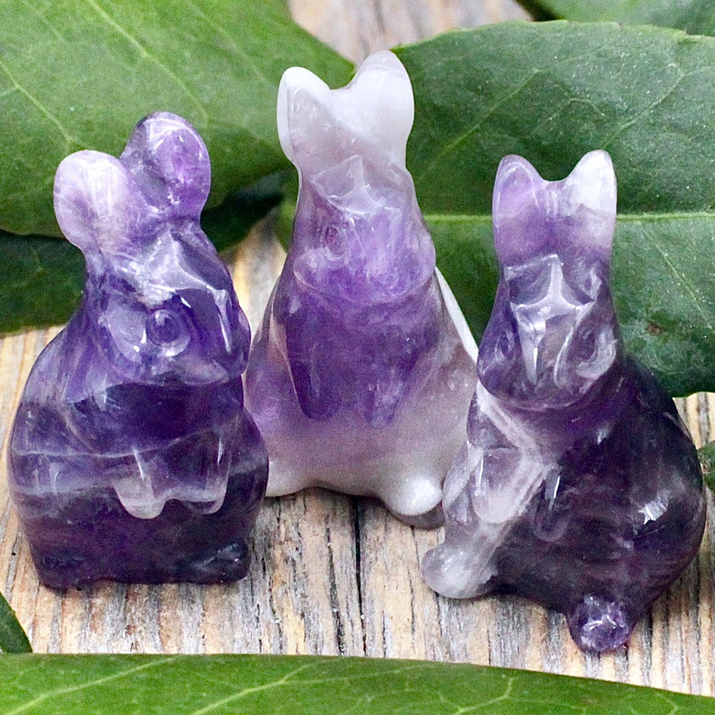 Chevron Amethyst Bunny