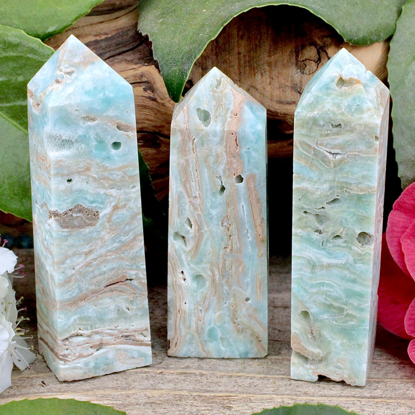 Caribbean Calcite Obelisk - Medium