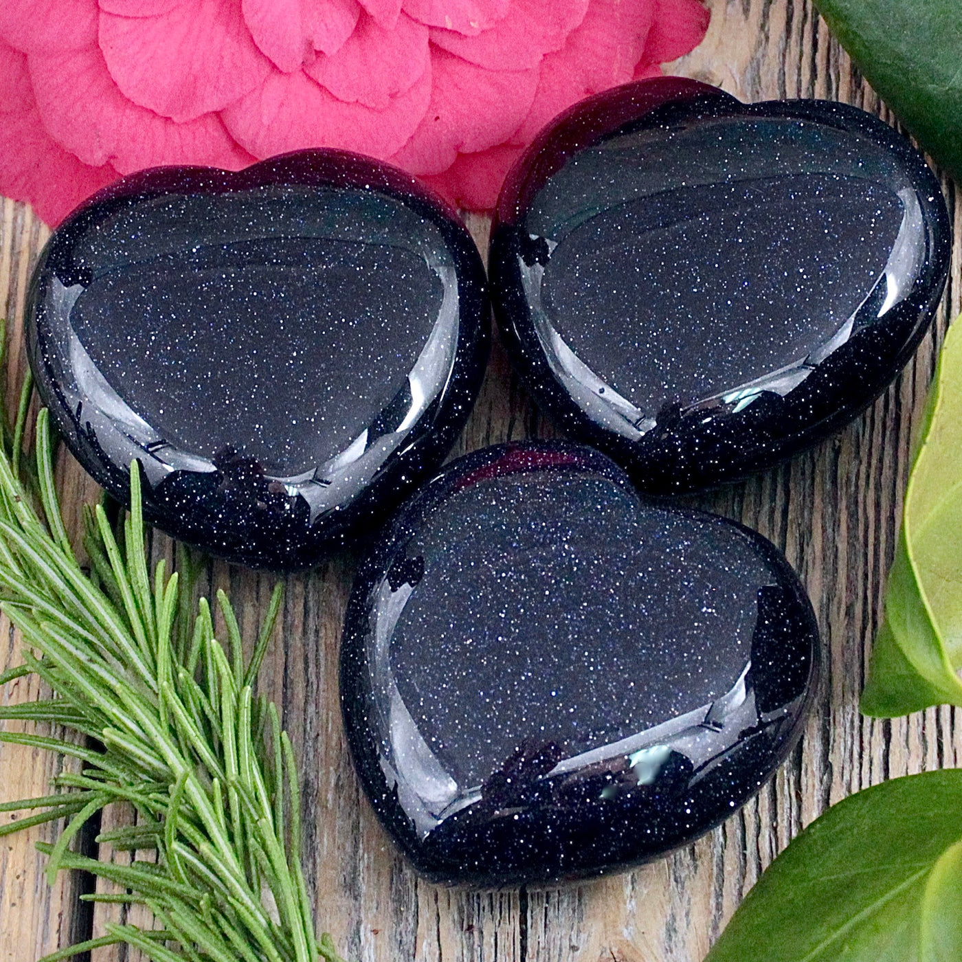 Blue Goldstone Heart