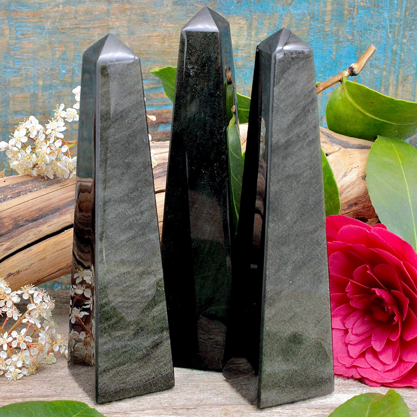 Golden Sheen Obsidian Obelisk