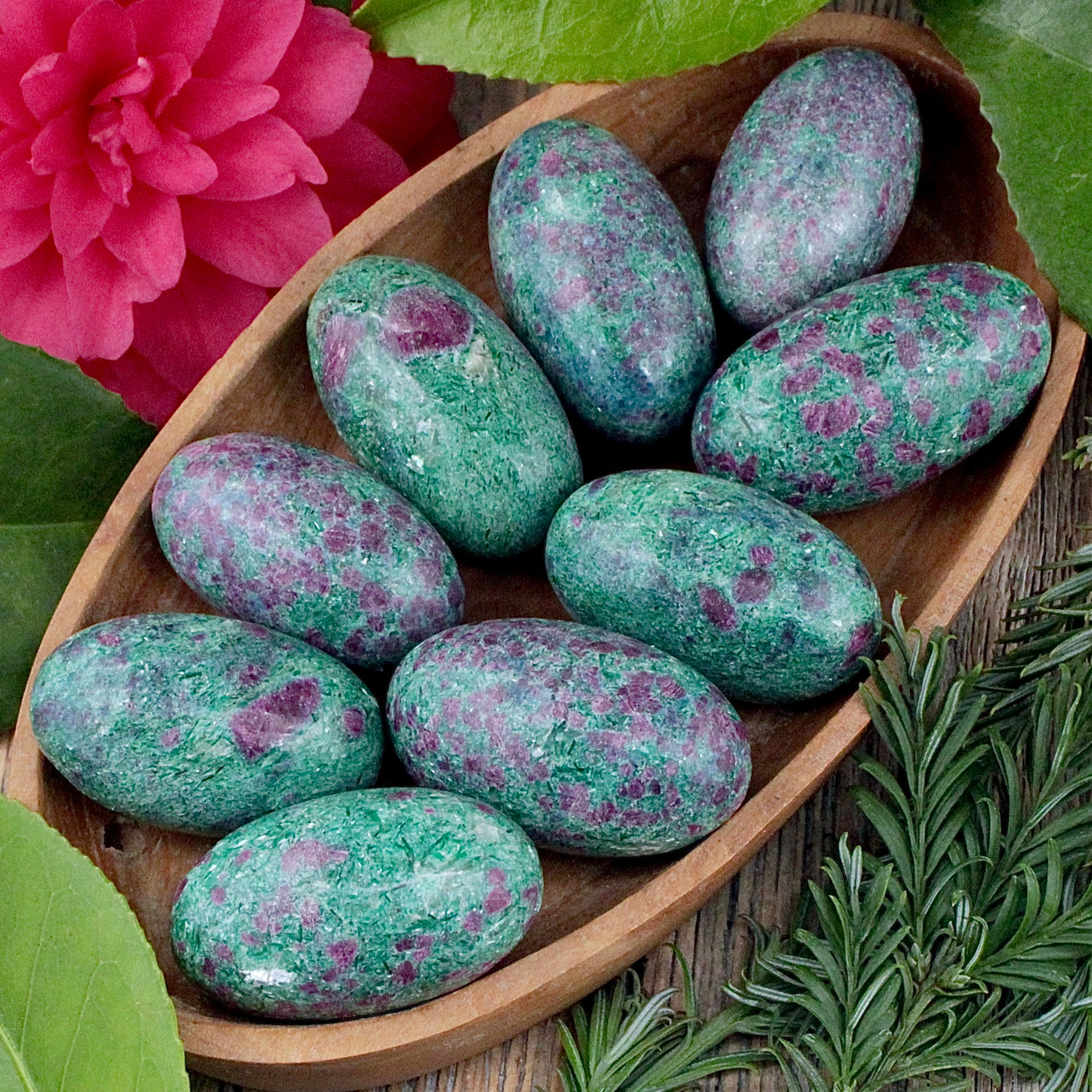 Ruby in Fuchsite Lingam