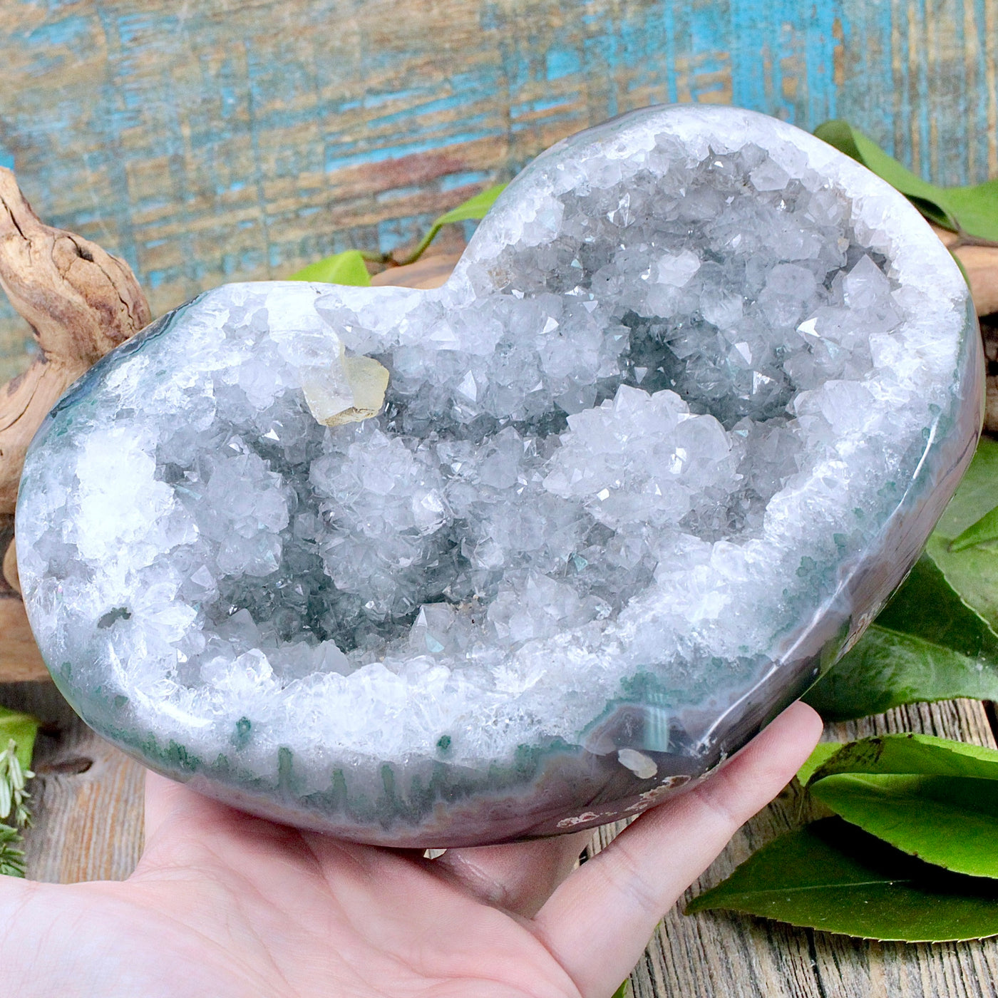 Amethyst Druzy Heart with Stand